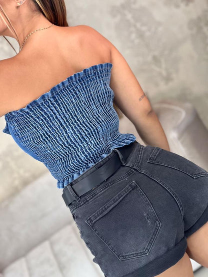 STRAPLESS JEAN